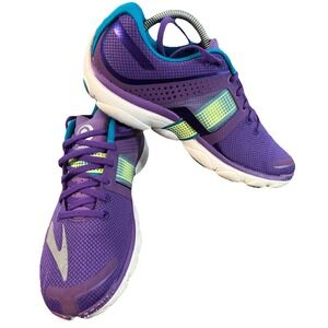 Brooks Pure Flow Running Sneakers womens 10 Mesh Purple Neon Green 1201801b524‎